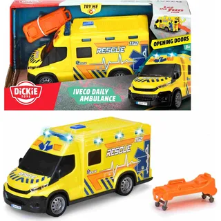 Krankenwagen Iveco Daily 1:32 18cm Licht Sound - Beige