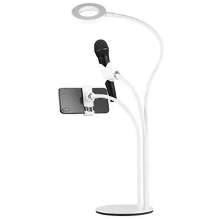 Deltaco 3-IN-1 Selfie Ring Lamp With Phone and Mic