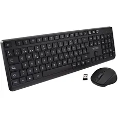 V7 CKW350ES Tastatur und Maus, schwarz, QWERTY Spanisch