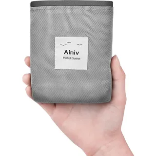 Ainiv Mini Picknickdecke, Ultraleicht tragbare Stranddecke, Sandabweisende Camingmatte, Ultraleicht Kompakt Strandtuch, Outdoor Decke für Strand, Reisen, BBQ, Picknick, Camping und Wandern 140 x 180cm