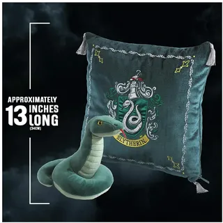 tnc noble partners Kissen mit Plüschfigur Slytherin 40 x 40 cm Grün