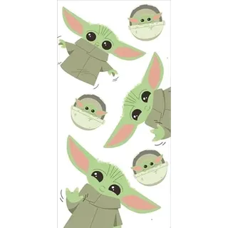 Jerry Fabrics F Strandtuch – Badetuch – Star Wars – Baby Yoda – Kinder – 70 x 140 cm – 100 % Baumwolle