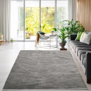 Gino Falcone Corduletta UNI Kurzflorteppich 190 x 240 cm Grau