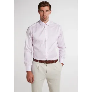 Langarmhemd ETERNA "MODERN FIT", Herren, Gr. 43, verlängerte Ärmellängen, rosa, Twill, 100% Baumwolle, tailliert, Manschette, Hemden Langarmhemd, NON IRON (bügelfrei)
