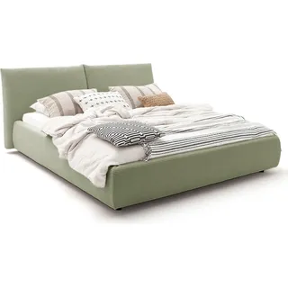 KAWOLA Bett HENRY Polsterbett Cord olivgrün 180x200cm - Grün