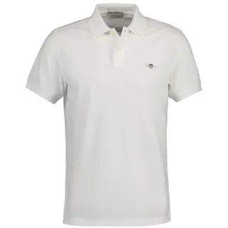 GANT Slim Shield Piqué Poloshirt weiß L