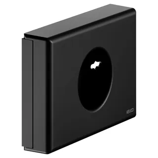 KEUCO PLAN Hygienebeutelspender, verdeckte Befestigung, 04976370000, Farbe: Schwarz Matt