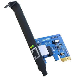 UGREEN PCI Express UGREEN US230, Gigabit 10/100/1000Mbps (Mini PCI Express), Netzwerkkarte, Schwarz