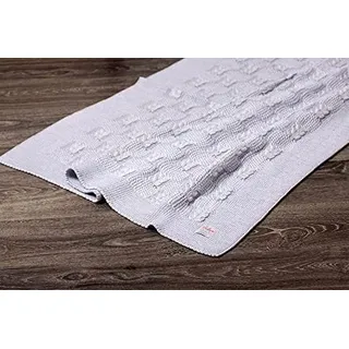 Plaid und Decken by Homemania bb11003 Einband, 100% Baumwolle, hellblau, Einzelbett, 90 x 90 x 0.1 cm