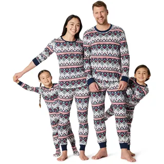 Amazon Essentials Unisex Baby Passende Weihnachts-Pyjama-Sets für die ganze Familie, 3er-Pack, Winter Fairisle, 6-9 Monate