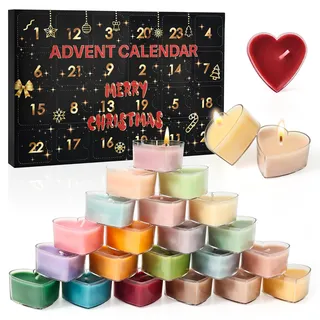 Belloxis Adventskalender 2025 Frauen Weihnachtskalender Scented Candles Duftkerzen Geschenke für 24 Aromatherapy Candle, Candle Kerzen Gewürze Advenskalerner Geschenk für Mädchen Damen