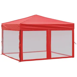 vidaXL Partyzelt Faltbar mit Seitenwänden Rot 3x3 m - Rot