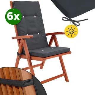 DETEX Sitzkissen 6 St. 40 x 40 x 5 cm grau