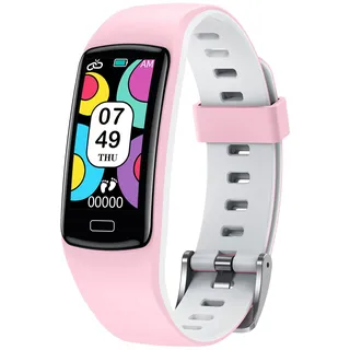 Smartwatch Armbanduhr Fitnessuhr Schrittzähler Wasserdicht: Smart Watch Kinder Uhr Mädchen Jungen Teenager Uhren mit Herzfrequenz Blutdruck schla Sportuhr Wecker Kinderuhr Fitness Tracker ab 12 Jahre