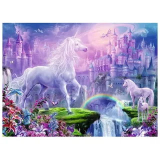 RAVENSBURGER Glitzerpuzzle Einhorn Königreich XXL 100 Teile