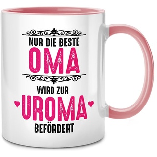 Seness Nur die beste Oma wird zur Uroma befördert Tasse mit Spruch, Mama Geschenk für Oma Geburtstag, Rentnerin Witziges zum Ruhestand, Geschenke Rente, Großmutter, Senioren Renteneintritt Pension