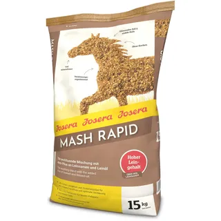 JOSERA Mash Rapid (1 x 15 kg) | Premium Pferdefutter Mash | Pferdefutter mit Leinsamen | hochwertige Mineralisierung |bester Fellglanz und stabile Hufe | 1er Pack