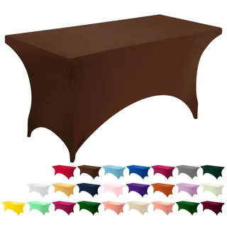 Utopia Kitchen Spandex-Tischdecke, 1,8 m, enganliegend, waschbar und knitterfrei, dehnbar, rechteckig, Terrassentischabdeckung für Veranstaltungen, Hochzeiten und Partys, 183 x 76 x 76 cm (L x B x H),