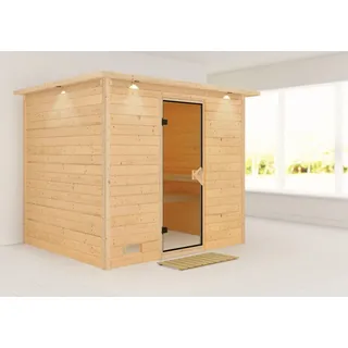 Karibu Sauna »Soraja«, ohne Ofen, beige