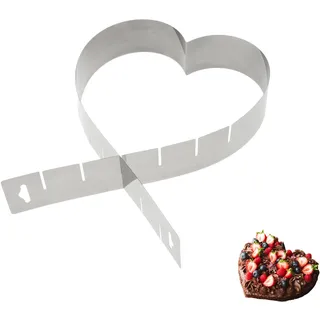 Westmark Herzbackform, Variabel verstellbar, Ohne Boden, Rostfreier Edelstahl, Silber, 31342270