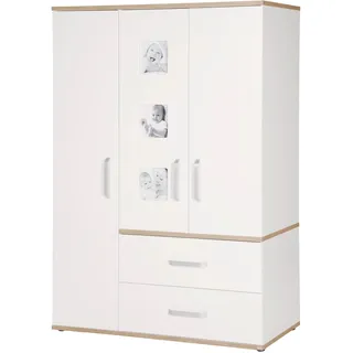 roba Kinderkleiderschrank Pia 134,5 x 55 x 193 cm Eiche weiß