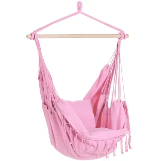 Beliani Hängesessel Rosa Bonea , Pink , Textil , 95x125x55 cm , Gartenmöbel, Gartenschaukeln, Hängesessel