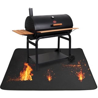 Feuerfeste Unterlage, Grillteppich Bodenschutzmatte, Grillunterlage Bodenmatte 36x48inch, Deck und Terrassenmatte,Grillmattenfür Gasgrill, Kugelgrill oder Elektrogrill