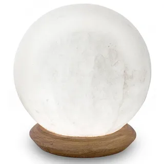 HIMALAYA SALT DREAMS Salzkristall-Tischlampe »USB-Ball«, Leuchtmittel LED-Board   LED wechselbar, Handgefertigt aus Salzkristall - jeder Stein ein Unikat, ca. 2,3 kg, weiß