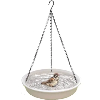 30,5 cm hängende Vogeltränke, hängende Vogelfutterstation Vogeltränke Tablett mit Haken und Kette für Outdoor Garten Hof Terrasse