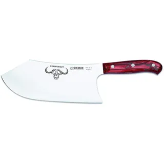 Giesser Qualitätsmesser Küchenmesser Metzgermesser Beil Butcher No. 1 Premiumcut - 22 cm Klingenlänge (Red Diamond)