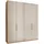 Drehtürenschrank Monaco 197,3 x 236 x 58 cm Beige/Braun