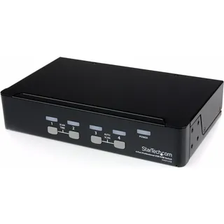 Startech 4 Port VGA USB KVM Switch mit Hub - KVM Switch - 4 Anschlüsse