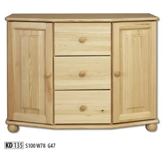 Massive Schrank Kommode Sideboard Möbel Kommoden Echtholz Schränke Neu Anrichte - Braun