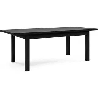 Masseno ESSTISCH BRUNO 170 cm - 220 cm / 90 cm x 77 cm Ausziehbar Rechtecktisch, Esszimmertisch, Küchentisch, Modern Design - Schwarz