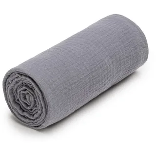 T-Tomi Musselinbadetuch Grey 1 St anthrazitgrau