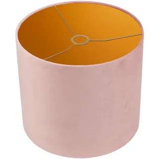 Leuchtenschirm , Rosa , Metall, Textil , zylindrisch , E27 , 24 cm , Lampen & Leuchten, Leuchtenzubehör, Lampenschirme