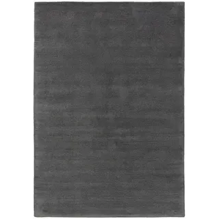 benuta Nest Wollteppich Bent Anthrazit 200x300 cm , Textil , Beton Optik , Rechteckig , 200x300 cm , pflegeleicht , Teppiche und Böden, Teppiche, Schafwollteppiche