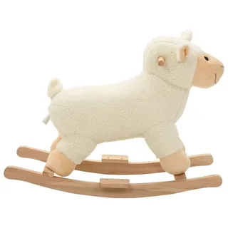 vidaXL Schaukeltier Schaf Plüsch 78x34x58 cm Weiß - Weiß