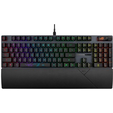 ASUS ROG Strix Scope RX Gaming-Tastatur, 100% RGB, ROG RX Red Optische mechanische Schalter, IP57 Wasserdicht, USB Pass, breitere Strg-Taste, Stealth-Taste, kompatibel mit Makros