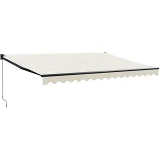 vidaXL Markise Einziehbar Creme 4x3 m Stoff und Aluminium - Creme
