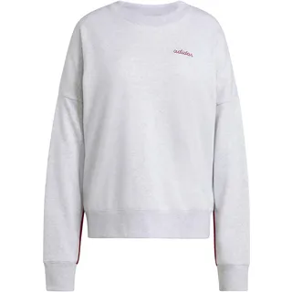 adidas Sweatshirt Seasonal Essentials Colorpop Light Grau Heather/Active Maroon XS