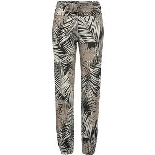 Buffalo Haremshose Damen schwarz Blätterdruck Gr.32/34