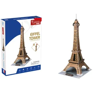 EXPLORA - Eiffelturm - 3D-Puzzles 540020 - 39 Teile - Historisches Denkmal - Level 4 - Ohne Kleber oder Schere - Bildungs - Paris - Konstruktionsspiel - Geschenk - Modell - Ab 5 Jahren