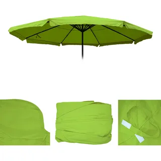 Ersatz-Bezug für Sonnenschirm Meran Pro, Gastronomie Marktschirm mit Volant Ø 5m, Polyester hellgrün - Grün