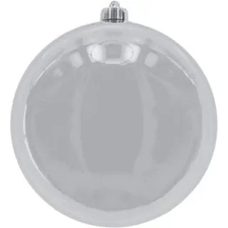 XXL-Weihnachtskugeln Christbaumkugeln für den Außenbereich, frostsicher und wetterfest (Kugel Ø 20 cm - 1 Stück, Silber)