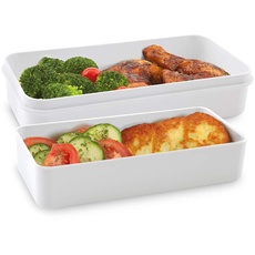 Cloer 800S3-1 Lunch Care System - Bento Box 4-teilig, XXL- Format 2100ml, BPA - frei, Lunchbox, Brotdose für Kinder und Erwachsene zum transportieren von Lebensmitteln