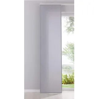 Gardinenbox Flächenvorhang Schiebegardine Cationic Blickdicht Leinen Optik Natura seidenmatt, HxB 245x60 cm, Grau Landhaus Stil, 204411