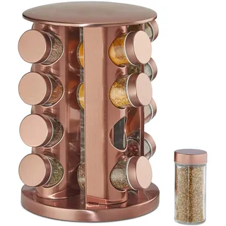 Relaxdays Gewürzkarussell kupfer