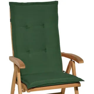 Beautissu Hochlehner Auflage 120 x 50 x 6 cm Dunkelgrün 1 St.