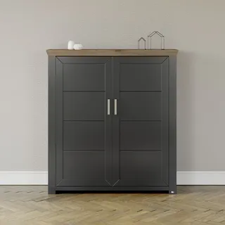 Set One by Musterring Highboard 129 x 143 x 42 cm grau